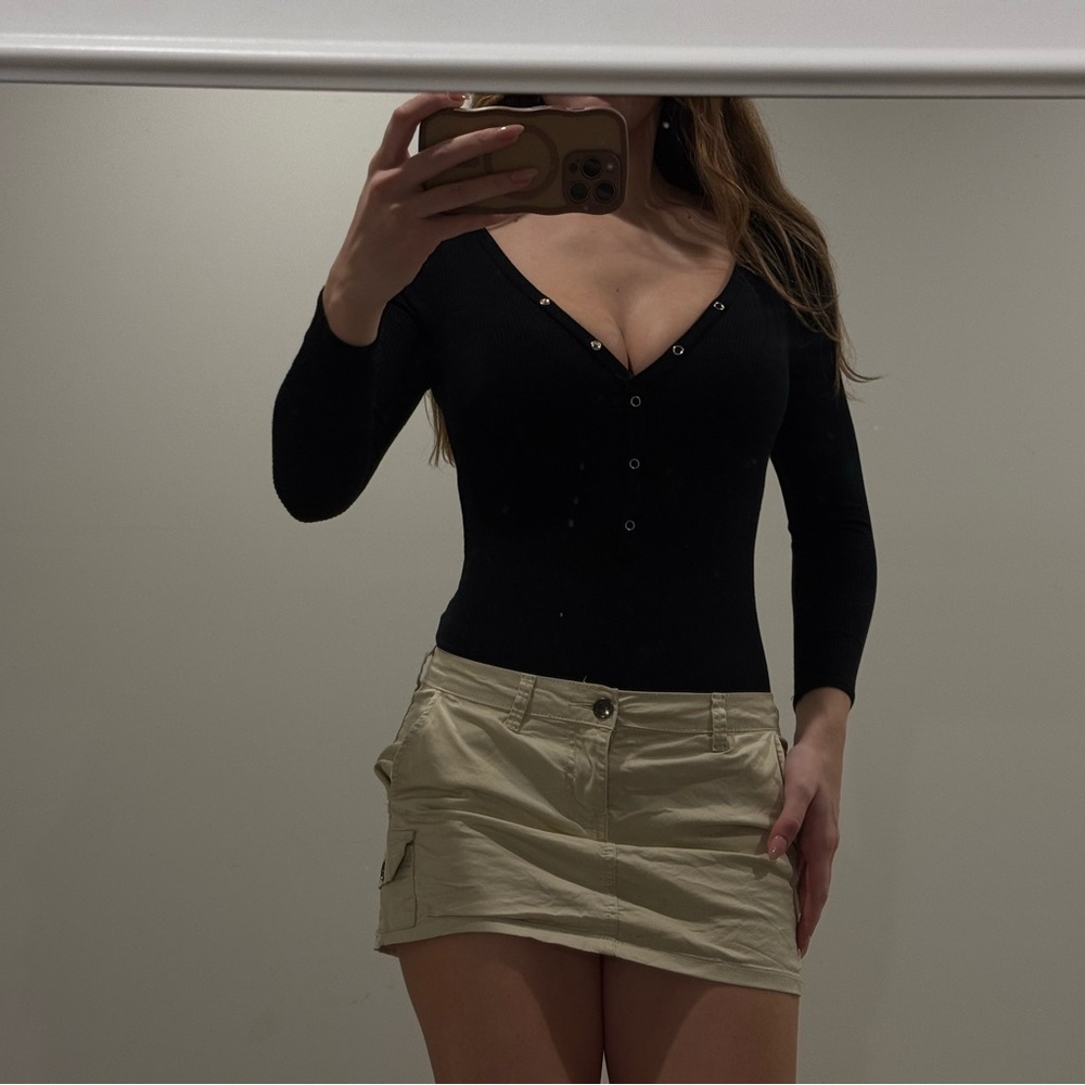 Black Button-Up bodysuit